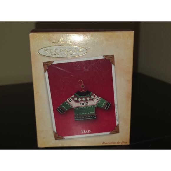 Hallmark 2004 Dad Ugly Christmas Knit Sweater Keepsake Christmas Ornament NIB - Picture 1 of 4